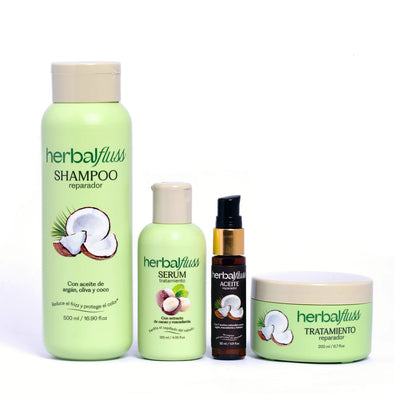COMBO 4 REPARACIÓN INTENSIVA (SHAMPOO R 500, TRATAMIENTO R 200, SERUM 120, ACEITE 30)